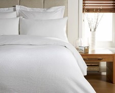 Image of WAFFLE EGYPTIAN COTTON 300 THREAD  DUVET COVER  BED SET 