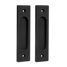 2 Pack 6 Inch Sliding Barn Door Handles, Rectangular Pocket Door Pulls, Farmh...
