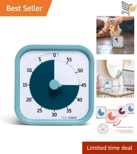 Kids Visual Timer 60 Min Plastic Silent Desk Timer for Homeschool Study