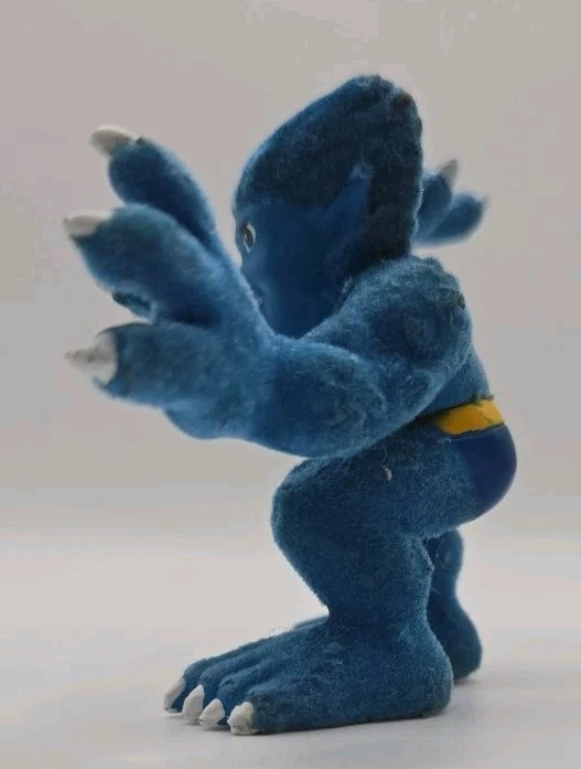 Figura Bestia Escuadrón de Superhéroes Marvel Azul Piel Difusa Flocada 2007 Hasbro 2" Foto 2 de 4