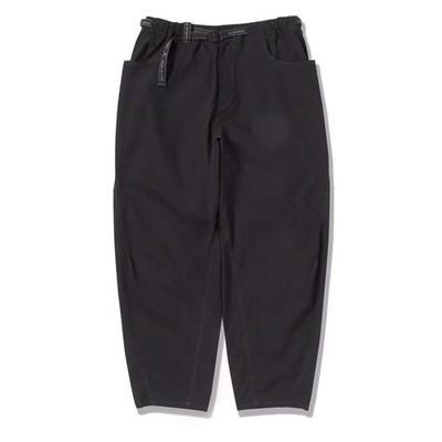 And Wander High Count Cloth Wide Pants Black