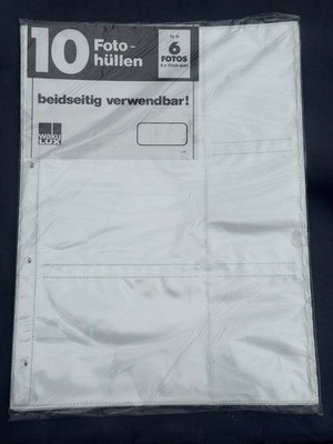 10 Fotohüllen für 60 Fotos Sammelhüllen Hüllen Postkarten Querformat 9x13 cm NEU