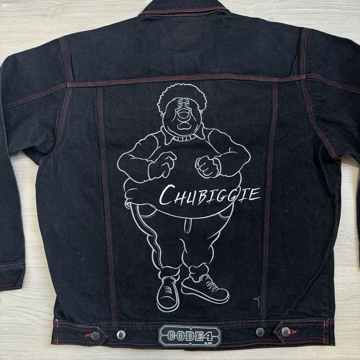 Vintage 90s Y2K Chubiggie Denim Jacket Hip Hop Fubu Southpole 