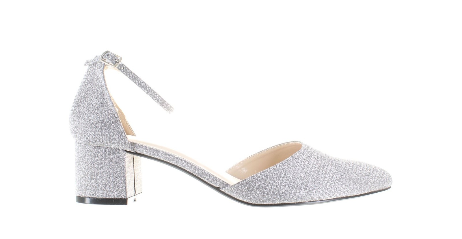 Benjamin Walk Womens Tegan Silver Ankle Strap Heels Size 10 7674220