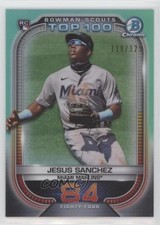 2021 Bowman Scouts Top 100 Aqua Refractor 118/125 Jesus Sanchez #BTP-84 t2a