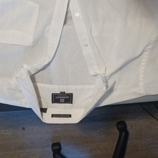 Givenchy Monsieur Mens White Striped Dress Sh...