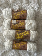 Caron Dazzleaire Yarn 4 Skeins 2615 Off White