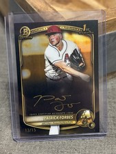 Patrick Forbes 2025 Bowman Draft Chrome Gold Ink Auto #13/15 1st Bowman Dbacks