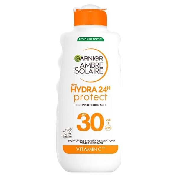 6 x Garnier Ambre Solaire Hydra 24 Protect SPF30 Sun Lotion 175ml