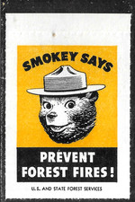 HICK GIRL-MINT U.S. KOPCIUSZEK STEMPEL SMOKEY THE BEAR ZAPOBIEGA POŻAROM LASÓW E850