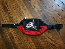 Nike Air Jordan Crossbody Bag Fanny Pack Hip Waist Belt Black Red