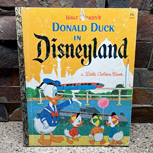 Walt Disney’s Donald Duck in Disneyland (A Little Golden Book) 1960 Vintage - product listing photo