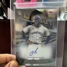 2025 Topps Finest Debut Auto Black 3/10 Orelvis Martinez Blue Jays