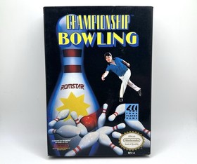 Championship Bowling ( Nintendo NES ) Authentic Tested Complete CIB w/ Poster