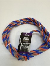 Weaver Skórzany uchwyt na linę dla bydła, niebieski / koralowy / szary