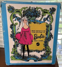 VINTAGE THE WORLD of BARBIE DOLL ORIGINAL WARDROBE CASE Mattel 1968 MUST SEE