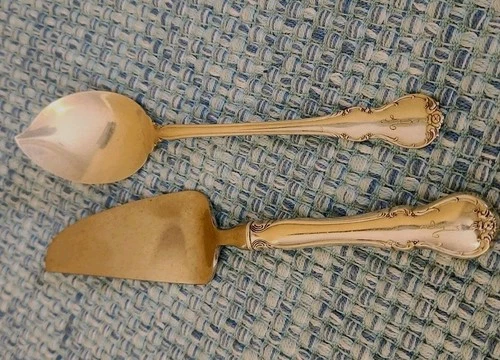 Towle French Provencial Sterling Jelly Jam Server And Cheese Knife. Monogram A