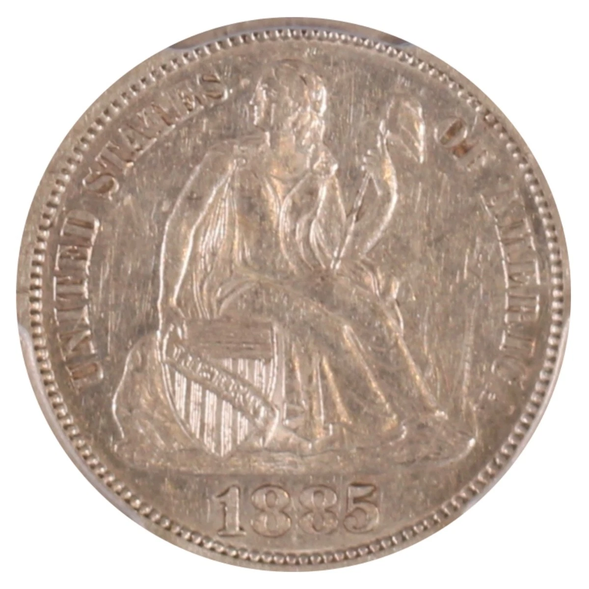 1885-S 10C Liberty Seated Dime PCGS AU53