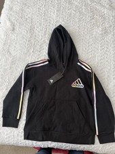 Adidas Boys Allover Print Fleece Hoodie, AA7483T AK04 KE JC98 SZ: S 8 Black