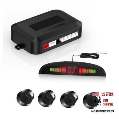 Car Reverse Backup Sensor   Universal Parking Sensors for Car with 4 Rear Black