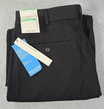 Perry Ellis Portfolio Neo Luxe Dress Pants Mens 34x30 Black Performance NEW