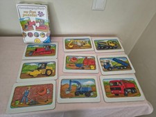 9 Puzzles je 2 Teile 18 x 10 cm Ravensburger my first puzzles 2+ Baustelle
