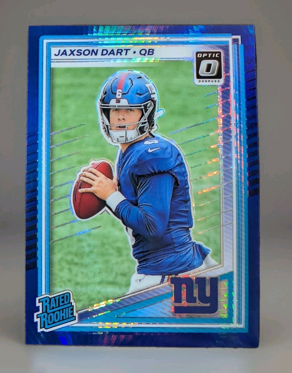 2025 Panini Donruss Optic - Rated Rookie Jaxson Dart #273 Blue Hyper Prizm (RC)