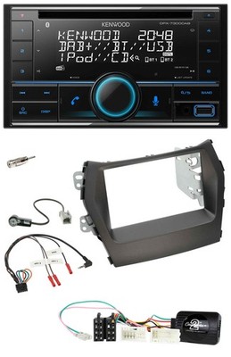 Kenwood CD 2DIN DAB USB Lenkrad Bluetooth Autoradio für Hyundai Santa Fe ab 2012