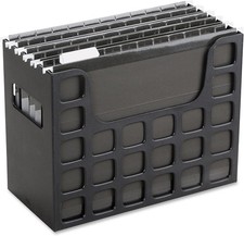Pendaflex Portable Desktop File Box, Black, Letter Size, 5 Folders