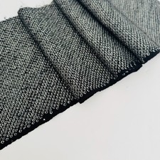 Black C 6.5x65 Shibori Dyed Vintage Silk Japanese Kimono Fabric SF25