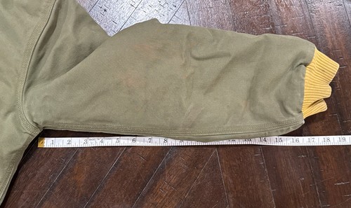 Carhartt Coat Jacket Quilt Lined Youth XL (16/18) CP8417 Moss Green/Yellow RARE - Picture 10 of 15
