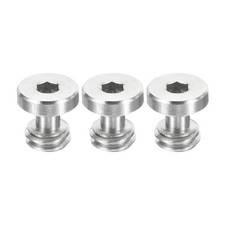 3Pcs 3/8"-16 Thread 13mm Length Camera Fixing Screw Hex Slot Tripod Screws