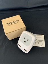 Germany France Travel Plug Power Adapter with Multi Outlets 2USB-Type E/F
