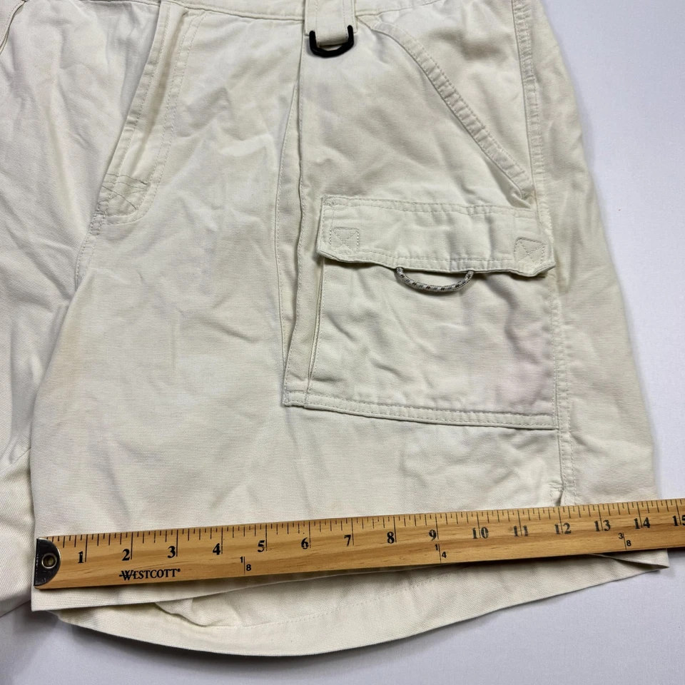 Columbia PFG Pantalones Cortos Carga Para Hombres 2XL Caqui Pesca Algodón Anillo en D Cremallera Mosca FM4012 Foto 3 de 4