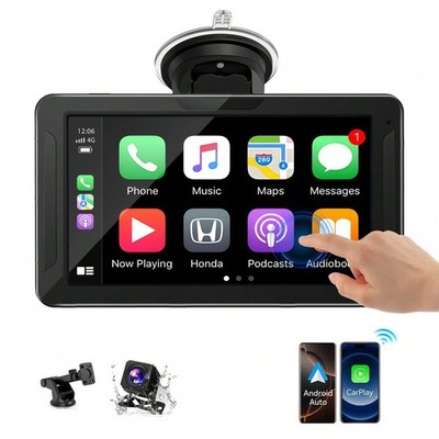 7 Inch Car Radio With Wireless CarPlay Android Auto Dash Cam And Backup Camera