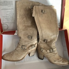 Belstaff Stiefel beige Leder Gr 39