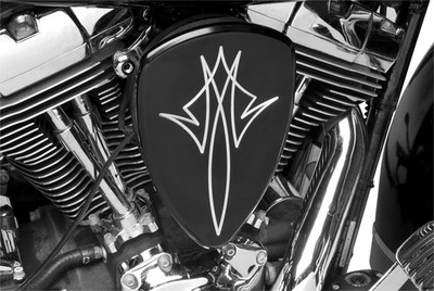Baron Custom Accessories Big Air Kit - Pinstripe Black Motorcycle BA-2074-13B