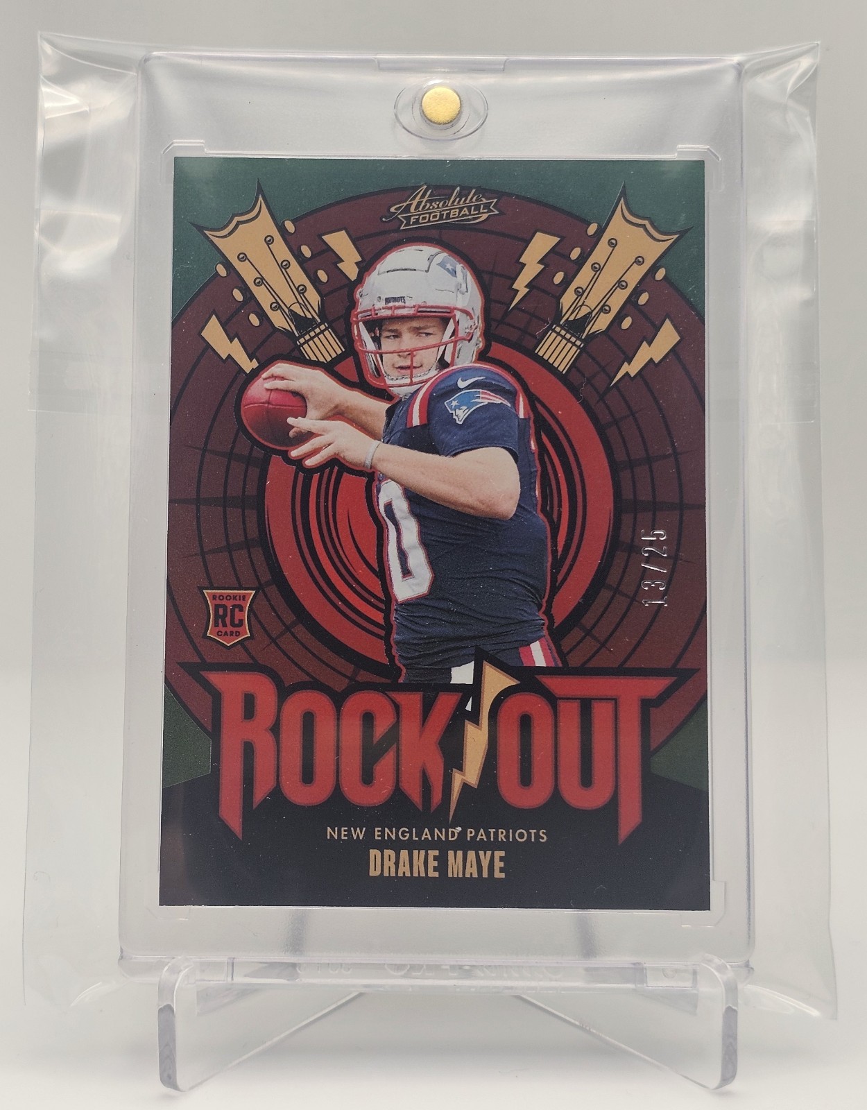 Drake Maye Panini Absolute Rock Out #RODME Green Spectrum