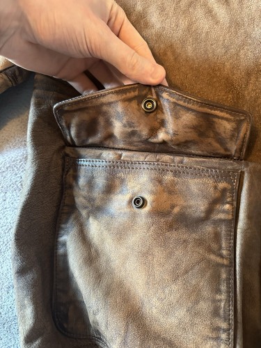 POLO RALPH LAUREN MENS VINTAGE LEATHER FLIGHT JACKET / NEW WITH TAGS / SIZE L - Picture 10 of 19