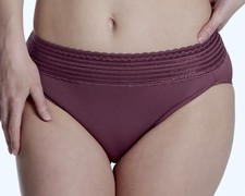 WARNERS No Pinching No Problems Tulipwood Purple Hi Cut Brief Panty Women XL 3XL