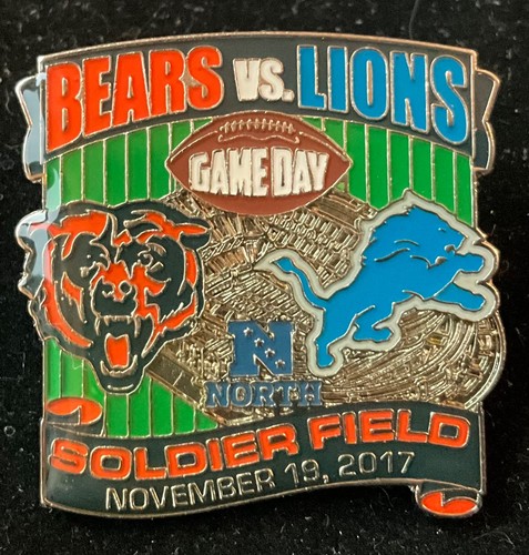 Chicago Bears vs Detroit Lions 2017 Game Day Collector Pin Soldier Field