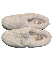 Skechers BOBS Sz 10 Womens Ivory Keepsakes slippers Comfort Cushion Shoes