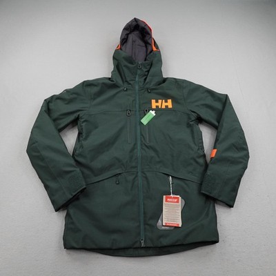 Helly Hansen Jacket Mens Small Green Garibaldi 2.0 VLLR Parka Coat RECCO NEW