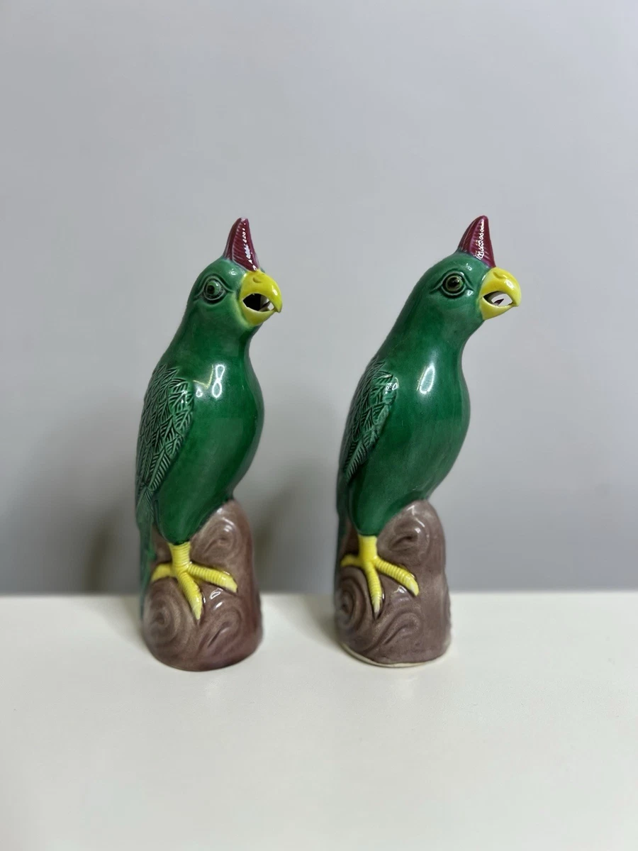 中国 古銅 鳥 置物 一對 C 7581 【公式通販】