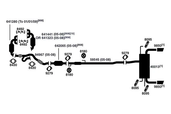 For Hyundai Tucson 05-08 AP Exhaust Aluminized Steel Exhaust Pipe Connector - Изображение 2 из 3