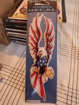 Eagle American Flag Raised Decal.  Made In The USA,