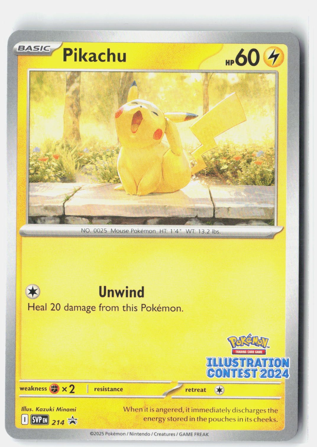Pikachu Illustration Contest SV: Scarlet & Violet Promo Cards 214 Pokemon Card