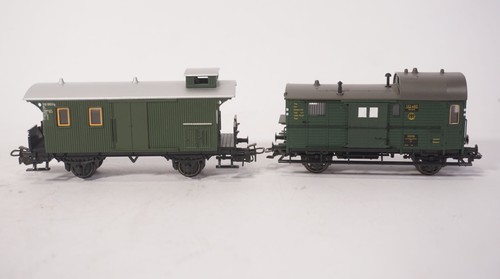 Lote de 2 piezas Märklin H0 4038 + Fleischmann H0 5302 vagón de equipaje DB vagón de acompañamiento DR | Condition: Gebraucht