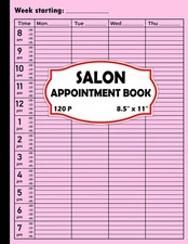 Salon Appointment Book: 55-Week Undated Schedule Book with Client Details &...