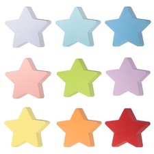 Large Star Paper Cutouts Assorted Colors Bulletin Board 6x6 Inch 72 PCS